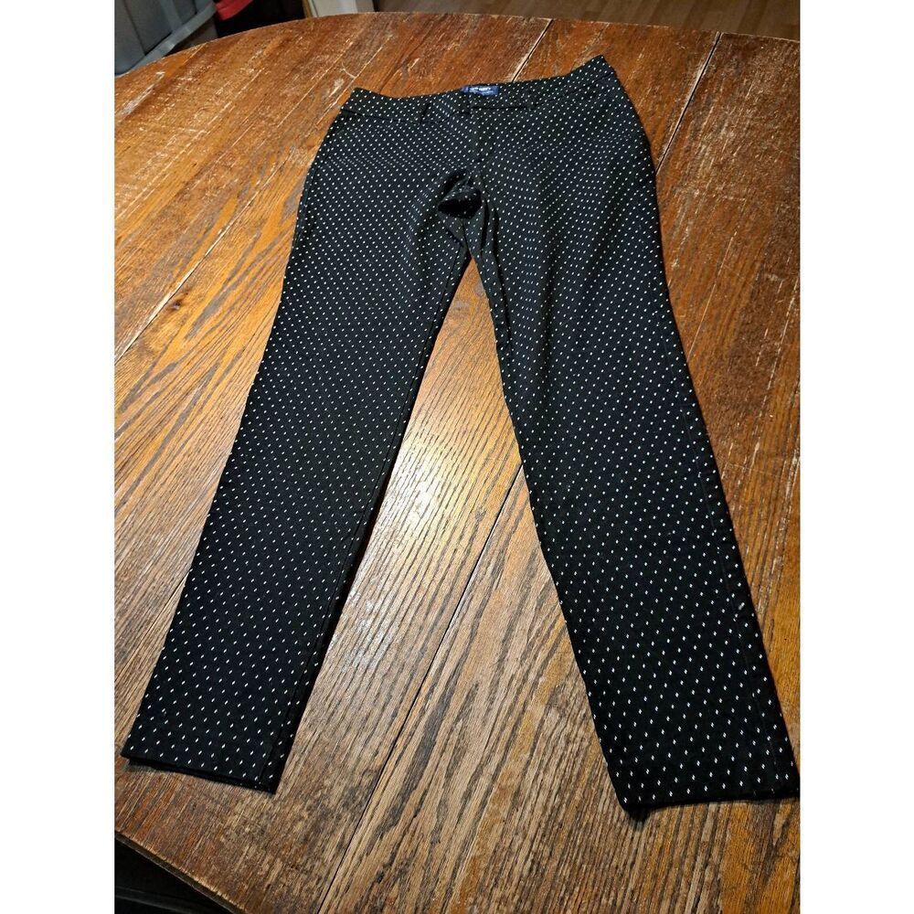 8 Regular Old Navy Black White Pixie Mid Rise Chino Pants with Pockets Casual